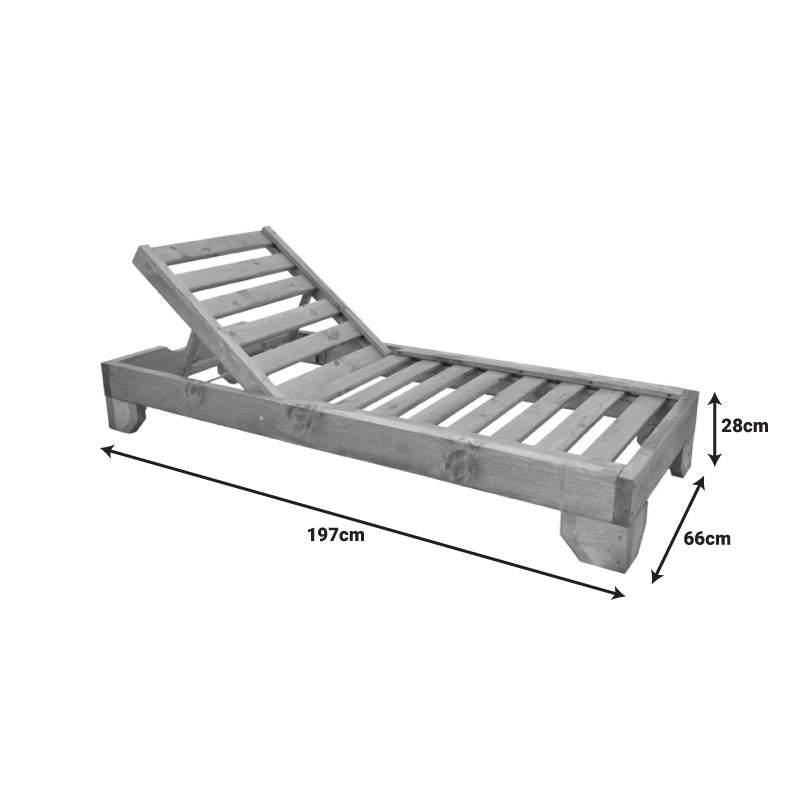 Ξαπλώστρα Zalka pakoworld L1 σε φυσική απόχρωση 66x197x28εκ - Hippiehome.gr