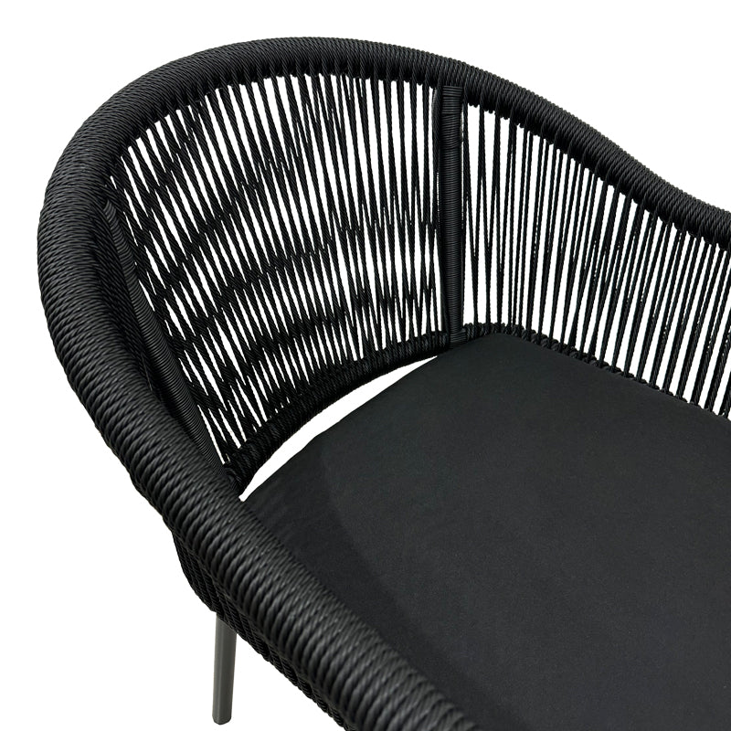 Πολυθρόνα αλουμινίου Legana pakoworld ανθρακί σκελετός- rattan 56x66x82εκ - Hippiehome.gr