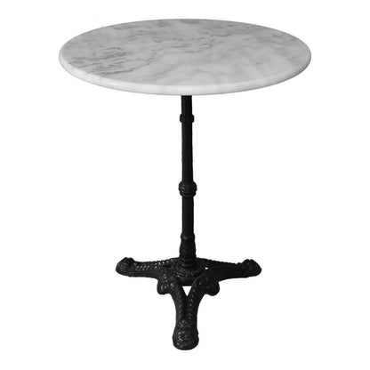 Τραπέζι μαρμάρινο Ancara pakoworld μαντέμι σε λευκή-μαύρη απόχρωση Φ60x70.8εκ - Hippiehome.gr