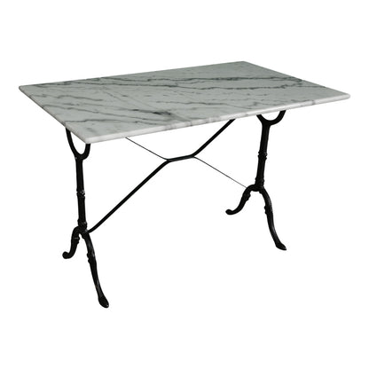 Τραπέζι μαρμάρινο Weiber pakoworld μαντέμι σε λευκή-μαύρη απόχρωση 100x60x70.8εκ - Hippiehome.gr