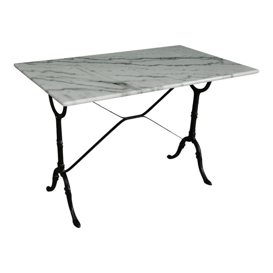 Τραπέζι μαρμάρινο Weiber pakoworld μαντέμι σε λευκή-μαύρη απόχρωση 100x60x70.8εκ - Hippiehome.gr