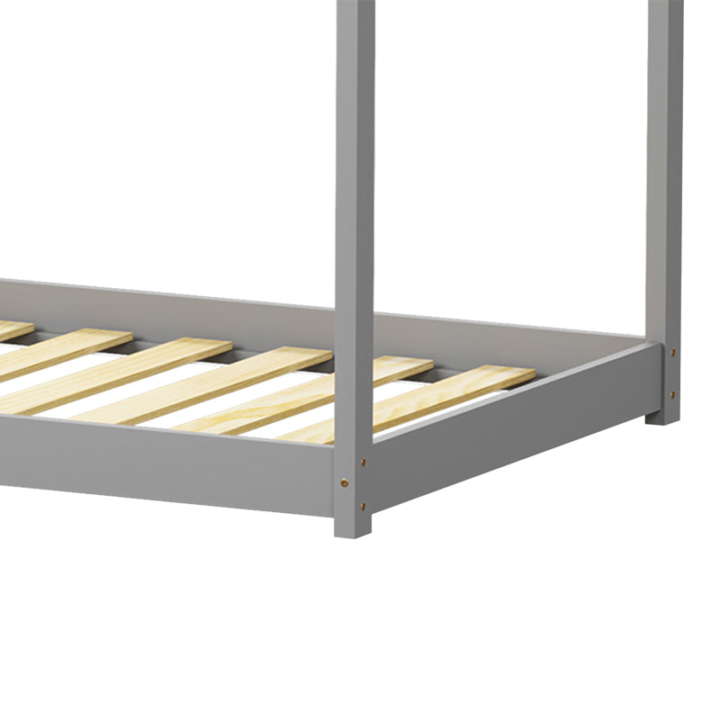 Παιδικό κρεβάτι Nino τ. Montessori pakoworld ξύλο πεύκου σε γκρι απόχρωση 90x190εκ - Hippiehome.gr