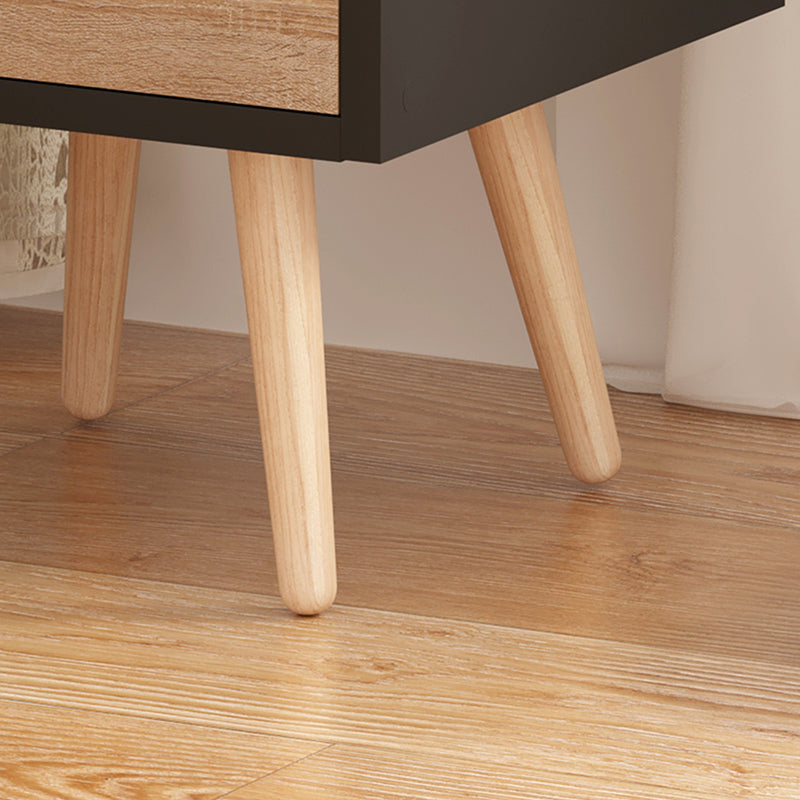 Κομοδίνο Selma pakoworld σε μαύρη-sonoma απόχρωση 29.7x29.7x45εκ - Hippiehome.gr