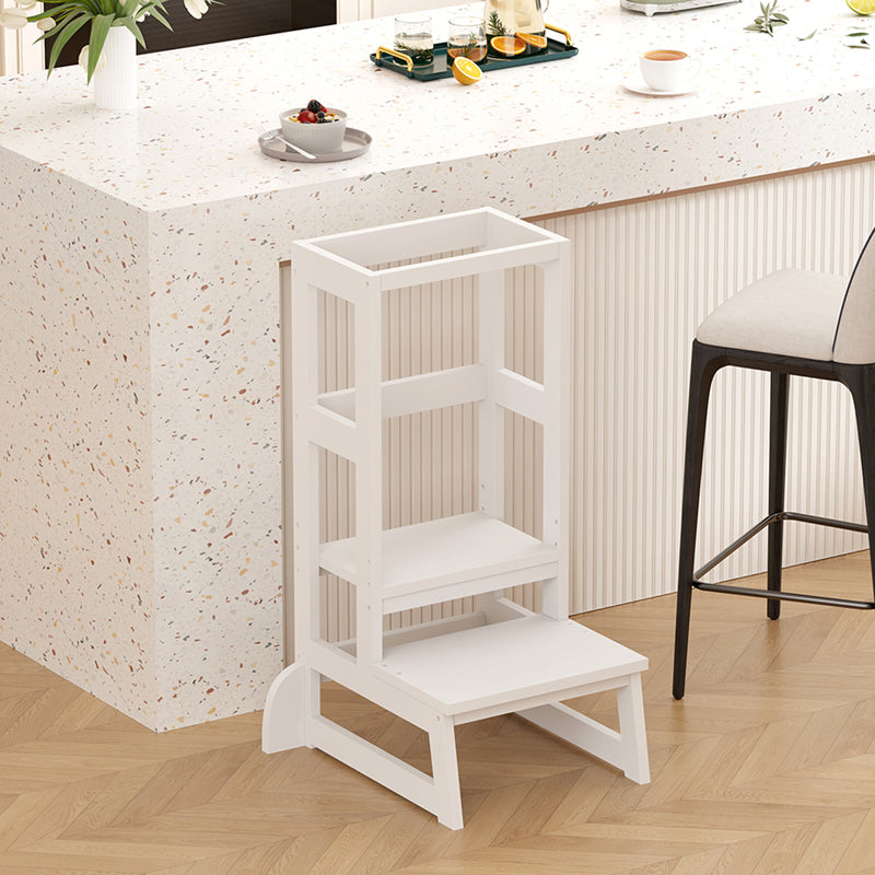 Παιδικός πύργος εκμάθησης Chiquel pakoworld τ. Montessori ξύλο σε λευκή απόχρωση 45.7x51x90εκ - Hippiehome.gr