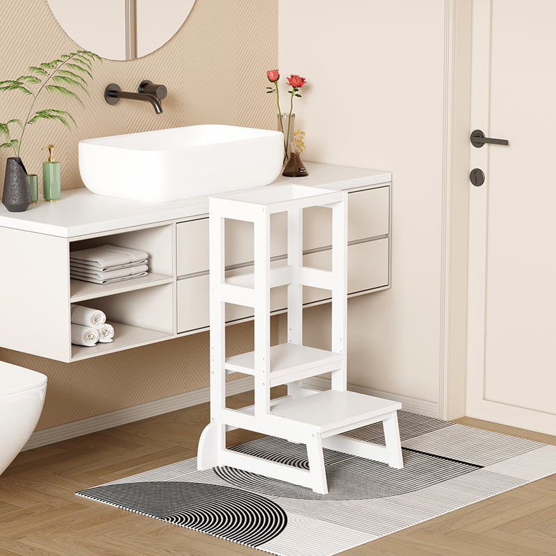 Παιδικός πύργος εκμάθησης Chiquel pakoworld τ. Montessori ξύλο σε λευκή απόχρωση 45.7x51x90εκ - Hippiehome.gr