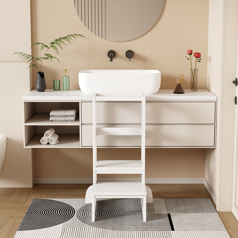 Παιδικός πύργος εκμάθησης Chiquel pakoworld τ. Montessori ξύλο σε λευκή απόχρωση 45.7x51x90εκ - Hippiehome.gr