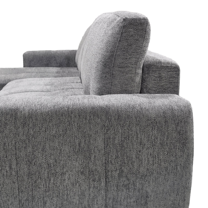 Γωνιακός αναστρέψιμος καναπές-κρεβάτι Vivad pakoworld ύφασμα σε ανθρακί απόχρωση 275x164x91εκ - Hippiehome.gr