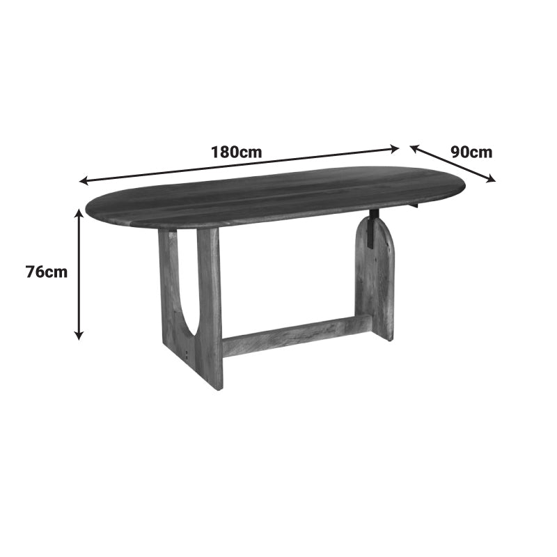 Τραπέζι Jenkou pakoworld mango ξύλο σε φυσική απόχρωση 180x90x76εκ - Hippiehome.gr