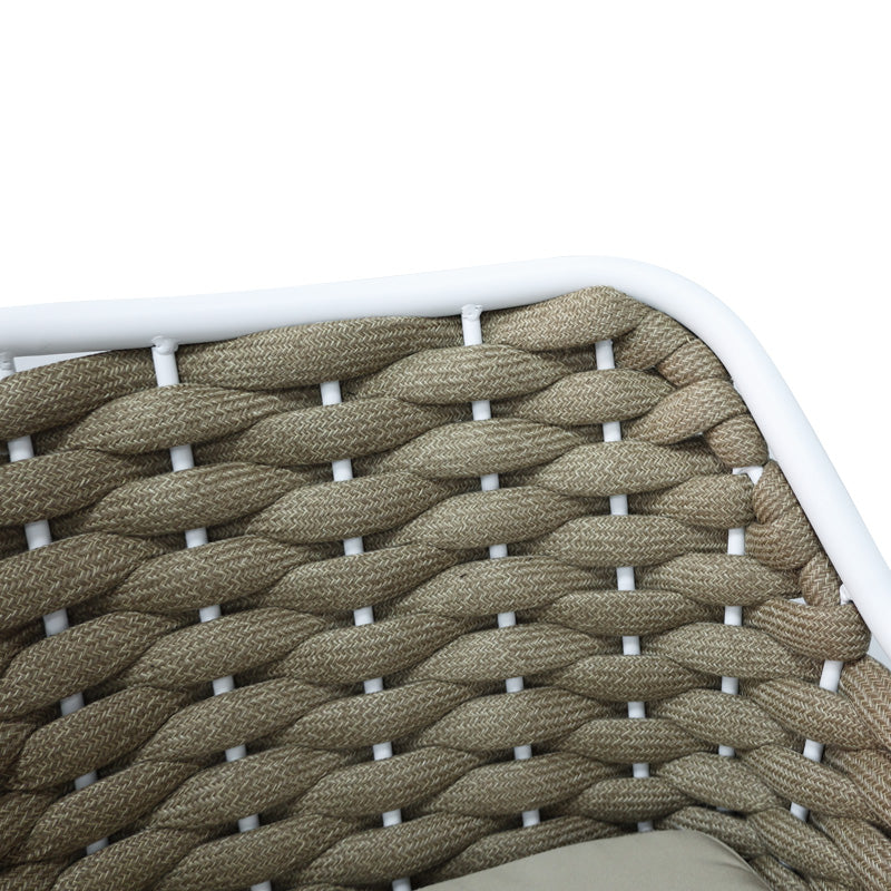 Σκαμπό μπαρ Zuki pakoworld αλουμίνιο με λευκό σκελετό-φυσικό σχοινί 55x54x109εκ - Hippiehome.gr