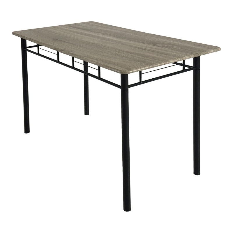 Τραπεζαρία Reforia pakoworld σετ 5τμχ mdf σε γκρι απόχρωση με μαύρα μεταλλικά πόδια 110x60x74εκ - Hippiehome.gr