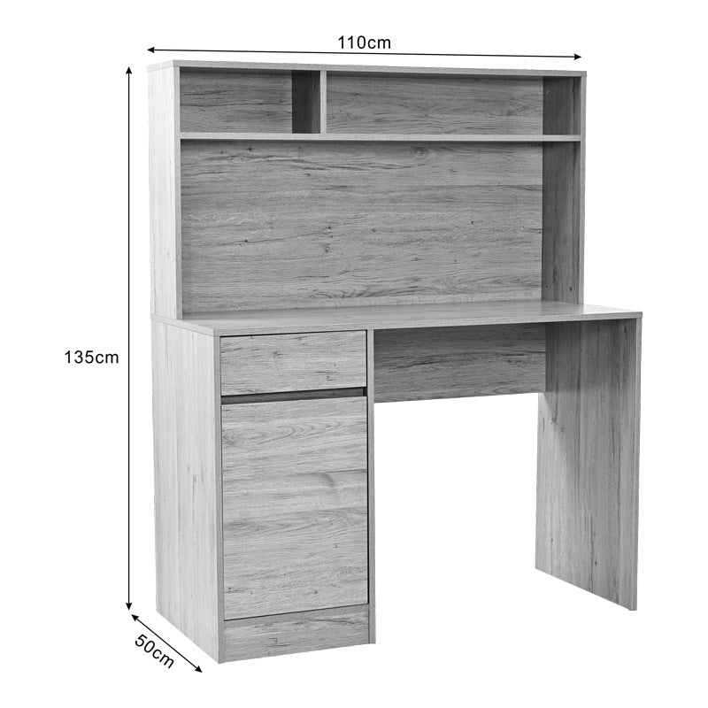 Γραφείο εργασίας Secreta pakoworld με ράφι σε oak απόχρωση 110x50x135εκ - Hippiehome.gr