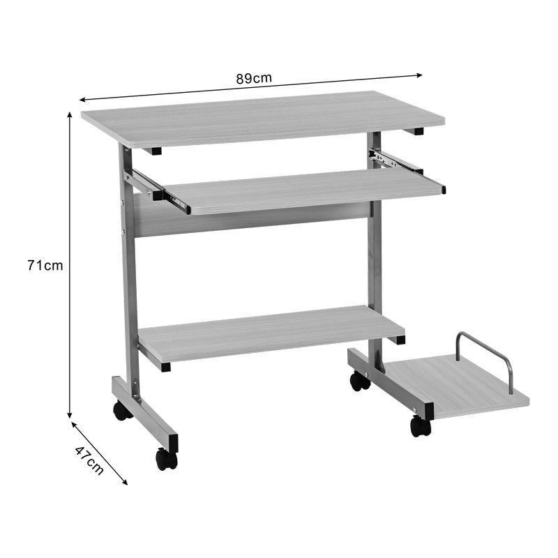 Γραφείο υπολογιστή Veronce pakoworld σε φυσική απόχρωση με μεταλλικό σκελετό 89x47x71εκ - Hippiehome.gr