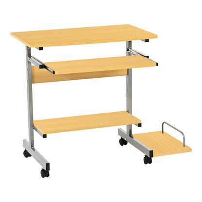 Γραφείο υπολογιστή Veronce pakoworld σε φυσική απόχρωση με μεταλλικό σκελετό 89x47x71εκ - Hippiehome.gr