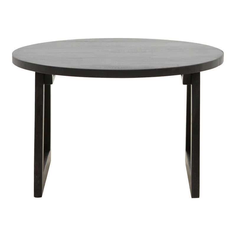 Τραπέζι Tamarind pakoworld ξύλο mango-φυσικό rattan σε μαύρη απόχρωση Φ65x40εκ - Hippiehome.gr