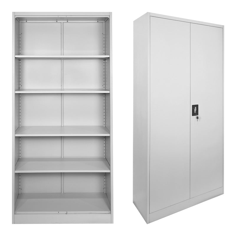 Μεταλλική ντουλάπα Ugren pakoworld ανοιχτό γκρι 90x40x180εκ - Hippiehome.gr