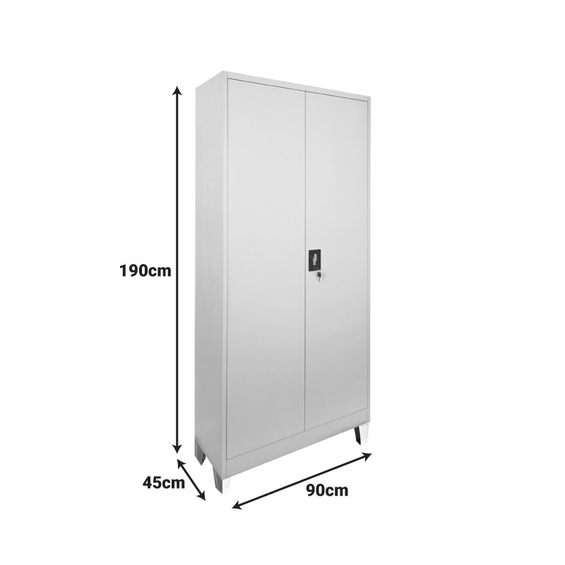 Μεταλλική ντουλάπα Ugren pakoworld ανοιχτό γκρι 90x40x190εκ - Hippiehome.gr