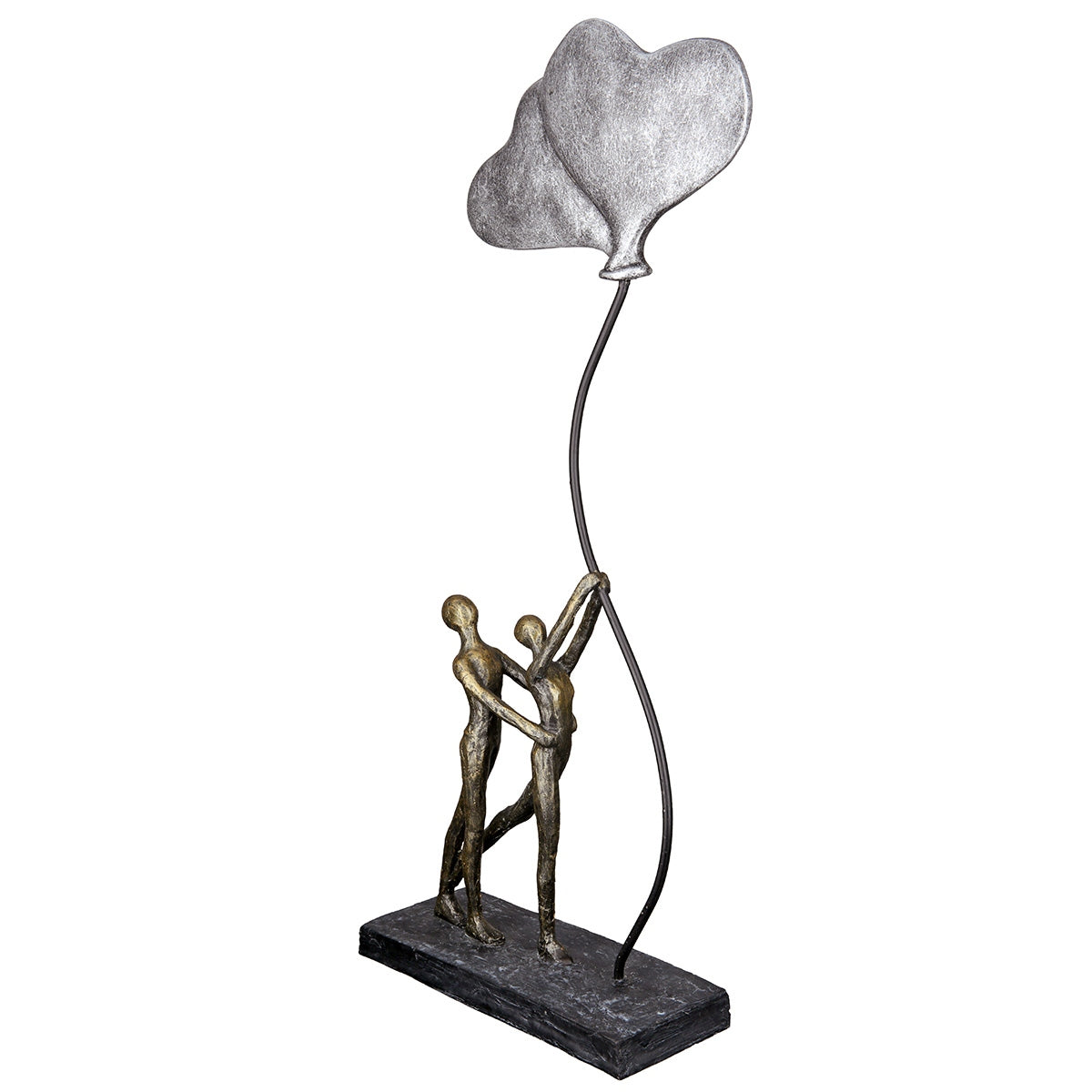 Γλυπτό "Love Balloon" Couple Motif Πολυρεζίνη Μπρούντζινο PU 20x7.5x48cm - Hippiehome.gr