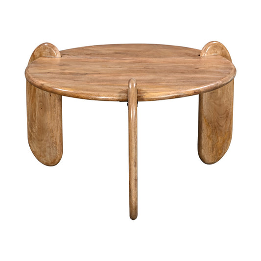 Τραπέζι σαλονιού Earten pakoworld μασίφ ξύλο ακακίας σε φυσική απόχρωση Φ80x40εκ - Hippiehome.gr