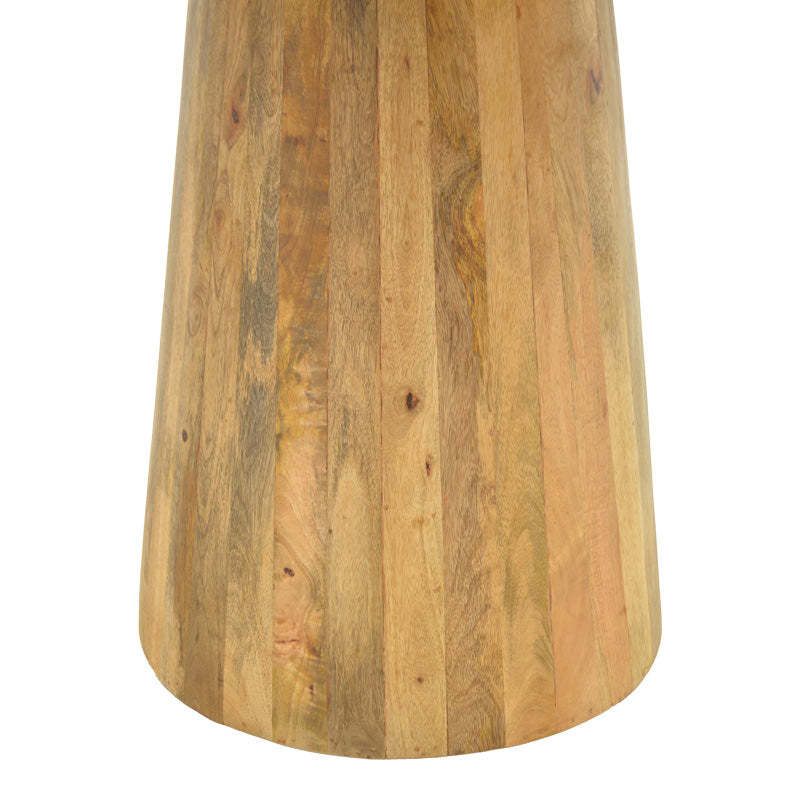 Τραπέζι Rahma I pakoworld μασιφ ξύλο mango 3εκ σε φυσική απόχρωση Φ120x77εκ - Hippiehome.gr