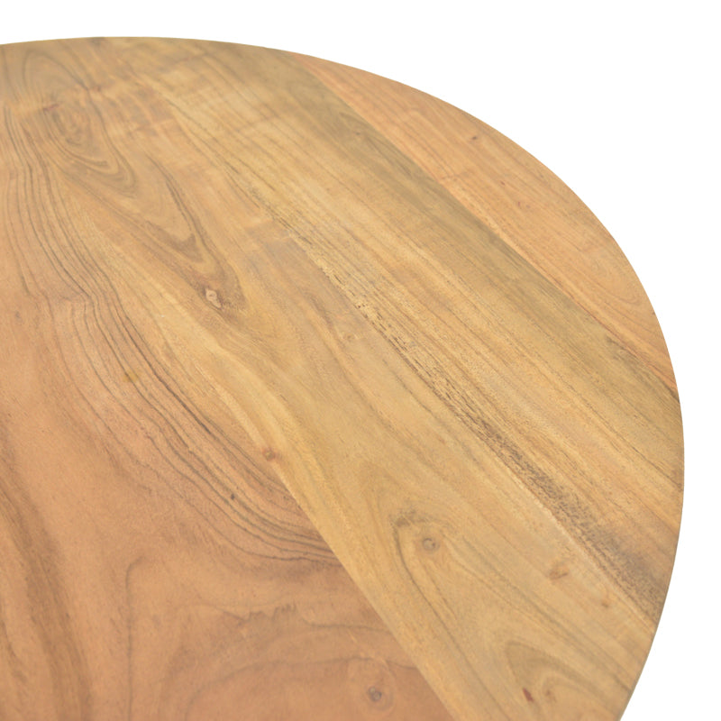 Τραπέζι σαλονιού Radiane pakoworld μασίφ ξύλο ακακίας σε φυσική απόχρωση Φ80x40εκ - Hippiehome.gr