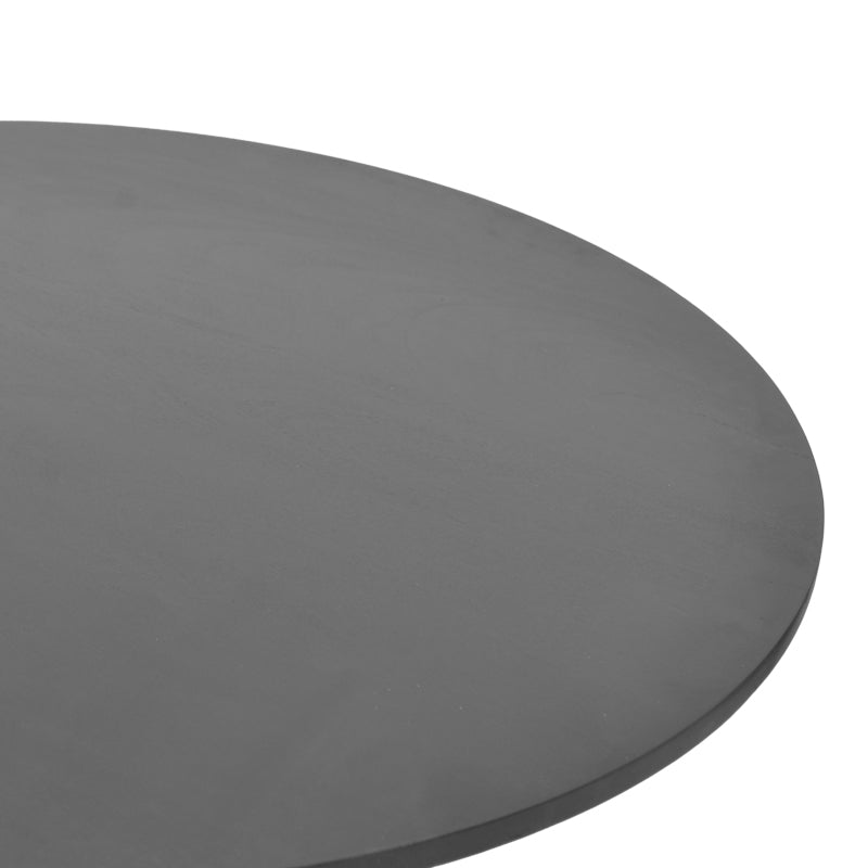 Τραπέζι σαλονιού Radiane pakoworld μασίφ ξύλο ακακίας σε μαύρη απόχρωση Φ80x40εκ - Hippiehome.gr