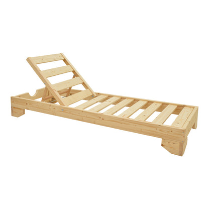 Ξαπλώστρα Fendy pakoworld ξύλο ελάτου σε φυσική απόχρωση 71.5x200x24εκ - Hippiehome.gr