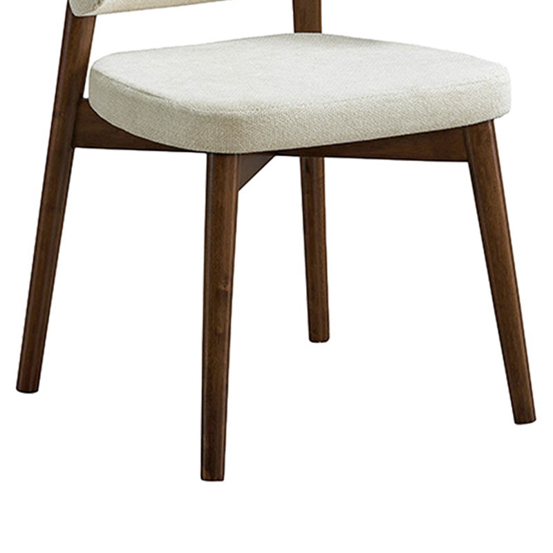 Καρέκλα Siena pakoworld rubberwood σε καρυδί-εκρού απόχρωση 48x50x81εκ - Hippiehome.gr