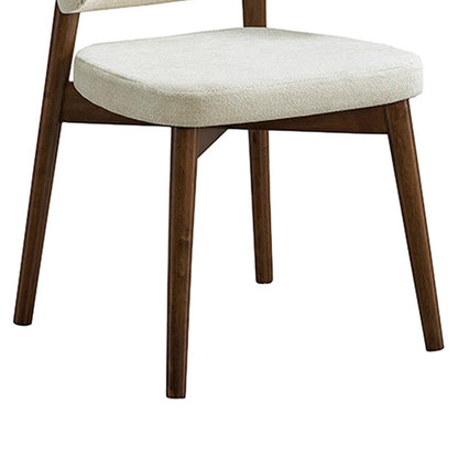 Καρέκλα Siena pakoworld rubberwood σε καρυδί-εκρού απόχρωση 48x50x81εκ - Hippiehome.gr