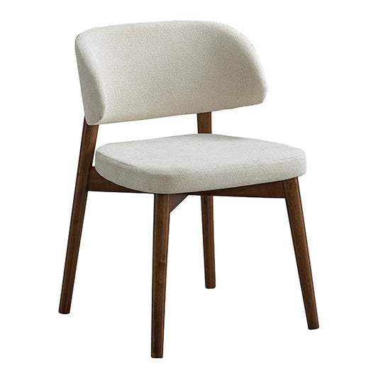 Καρέκλα Siena pakoworld rubberwood σε καρυδί-εκρού απόχρωση 48x50x81εκ - Hippiehome.gr