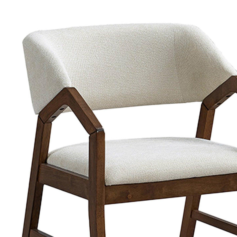 Πολυθρόνα Livia pakoworld rubberwood σε καρυδί-εκρού απόχρωση 47.5x54.5x78εκ - Hippiehome.gr