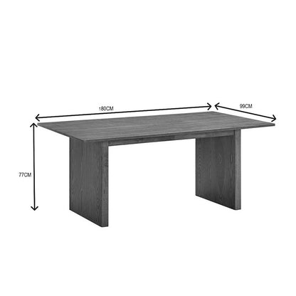 Τραπέζι Eleganza pakoworld mdf σε καρυδί απόχρωση 180x99x75.8εκ - Hippiehome.gr