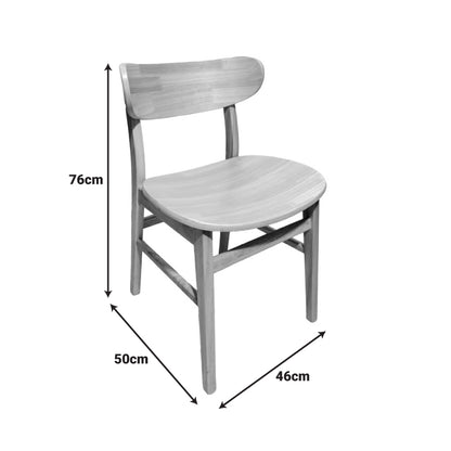 Καρέκλα Lumnia pakoworld rubberwood σε φυσική απόχρωση 46x50x76εκ - Hippiehome.gr