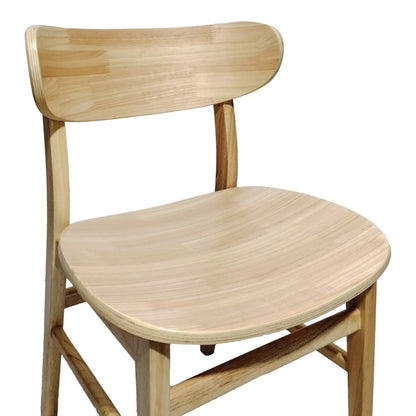 Καρέκλα Lumnia pakoworld rubberwood σε φυσική απόχρωση 46x50x76εκ - Hippiehome.gr