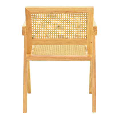 Πολυθρόνα Winslow pakoworld rubberwood-rattan σε φυσική απόχρωση 51x54x80εκ - Hippiehome.gr