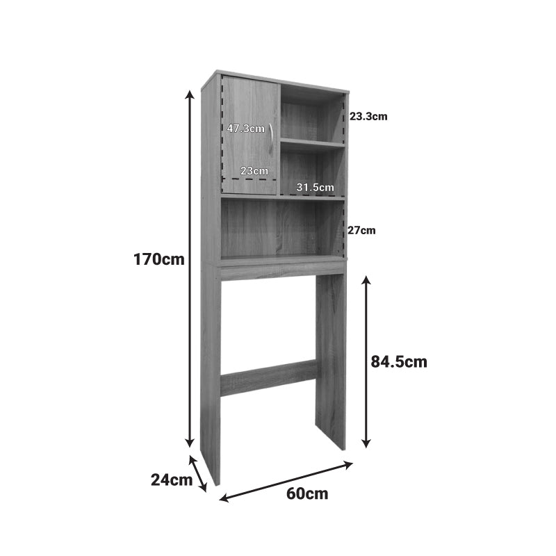 Έπιπλο μπάνιου Tazien pakoworld σε λευκή απόχρωση 60x24x168.5εκ - Hippiehome.gr