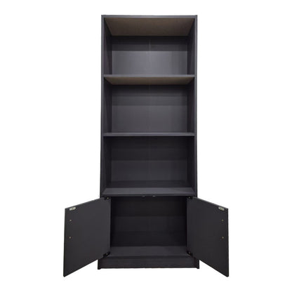 Βιβλιοθήκη Tekaro pakoworld σε ανθρακί απόχρωση 60x29x166εκ - Hippiehome.gr