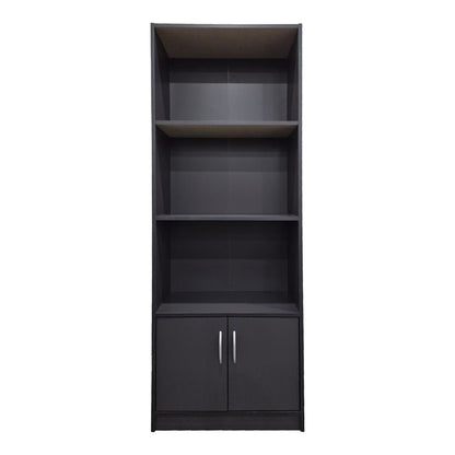 Βιβλιοθήκη Tekaro pakoworld σε ανθρακί απόχρωση 60x29x166εκ - Hippiehome.gr
