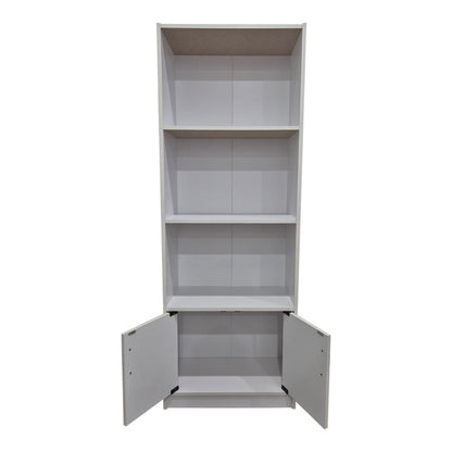 Βιβλιοθήκη Tekaro pakoworld σε λευκή απόχρωση 60x29x166εκ - Hippiehome.gr