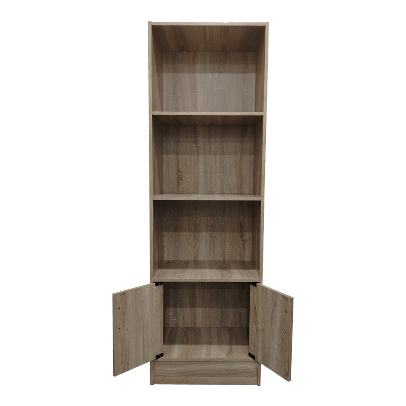 Βιβλιοθήκη Tekaro I pakoworld σε sonoma απόχρωση 57x33x180εκ - Hippiehome.gr
