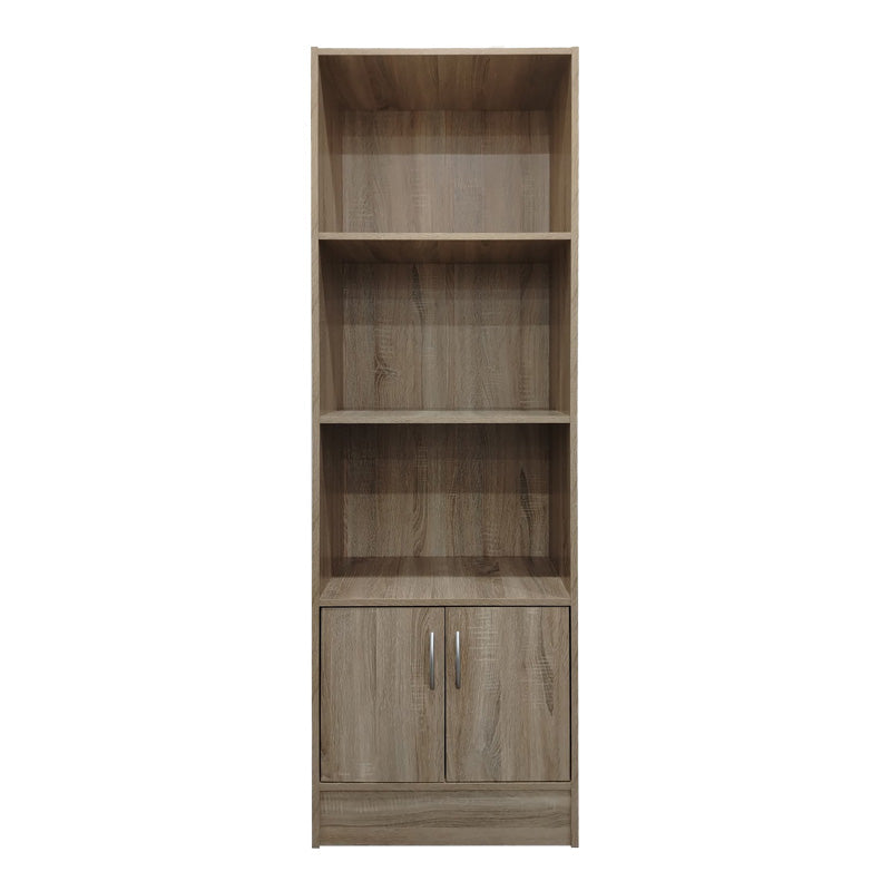 Βιβλιοθήκη Tekaro I pakoworld σε sonoma απόχρωση 57x33x180εκ - Hippiehome.gr