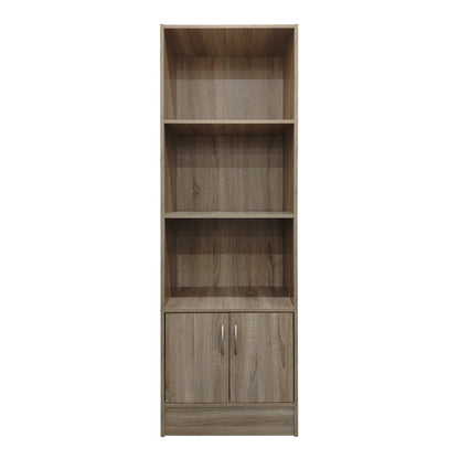 Βιβλιοθήκη Tekaro I pakoworld σε sonoma απόχρωση 57x33x180εκ - Hippiehome.gr