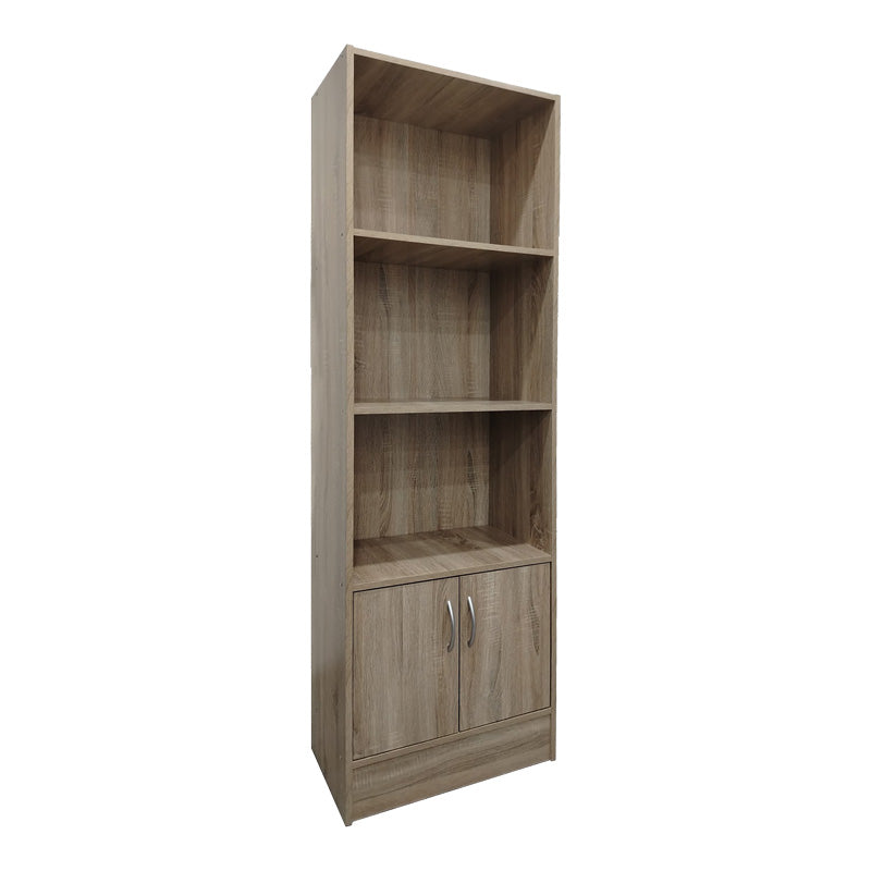 Βιβλιοθήκη Tekaro I pakoworld σε sonoma απόχρωση 57x33x180εκ - Hippiehome.gr