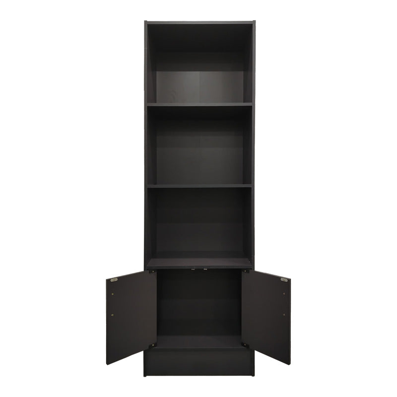 Βιβλιοθήκη Tekaro I pakoworld σε ανθρακί απόχρωση 57x33x180εκ - Hippiehome.gr