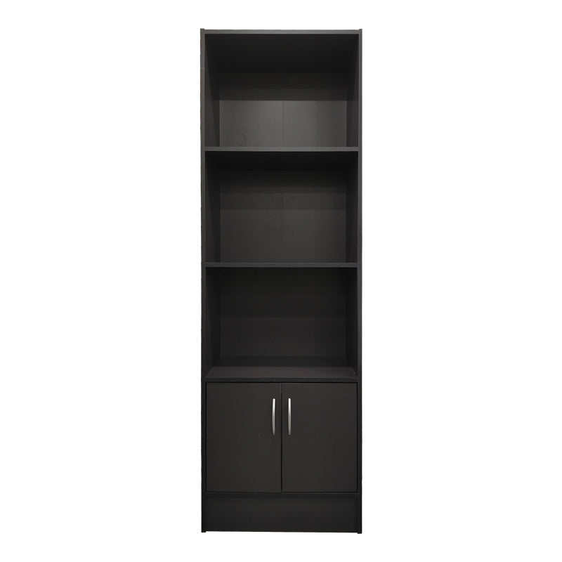 Βιβλιοθήκη Tekaro I pakoworld σε ανθρακί απόχρωση 57x33x180εκ - Hippiehome.gr