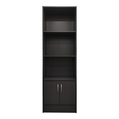 Βιβλιοθήκη Tekaro I pakoworld σε ανθρακί απόχρωση 57x33x180εκ - Hippiehome.gr