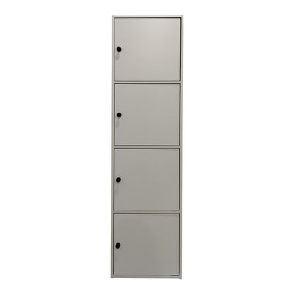 Ντουλάπι-στήλη Gabino pakoworld σε λευκή απόχρωση 40x39x158εκ - Hippiehome.gr