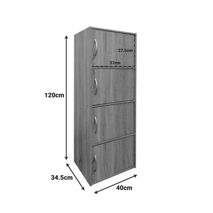 Ντουλάπι-στήλη Soline pakoworld σε sonoma απόχρωση 40x34.5x120εκ - Hippiehome.gr