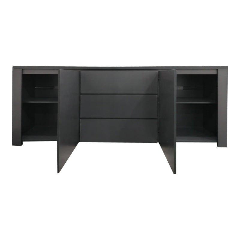 Μπουφές Kalya pakoworld σε ανθρακί απόχρωση 220x49x89.5εκ - Hippiehome.gr