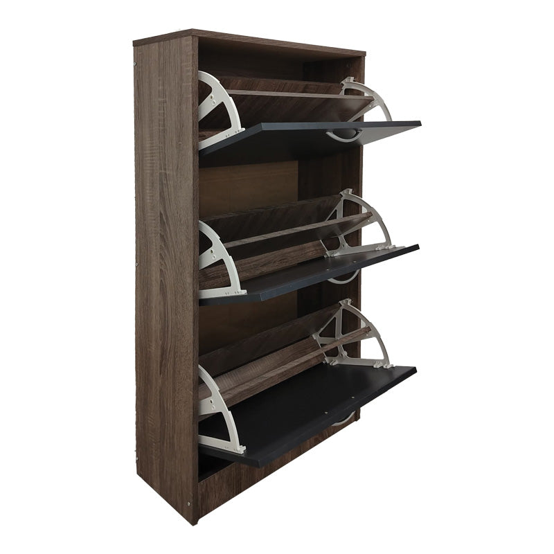 Παπουτσοθήκη Savaz pakoworld σε oak-ανθρακί απόχρωση 60x24x114εκ - Hippiehome.gr