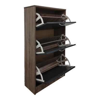 Παπουτσοθήκη Savaz pakoworld σε oak-ανθρακί απόχρωση 60x24x114εκ - Hippiehome.gr